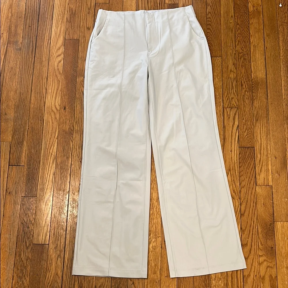 Vuori mega wide leg vapor tailored pants women's size M gray - Picture 2 of 8